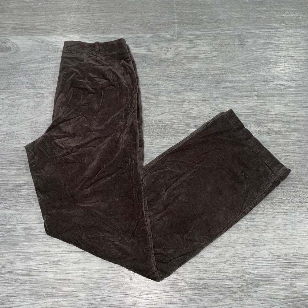 J. McLaughlin Pants Women’s 4 Braylee Velvet High Waist Straight Brown Stretch